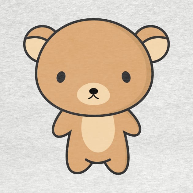 Cute and Kawaii Brown Bear by happinessinatee